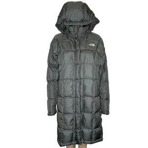 Womens Medium The North Face Long Quilted Puffer Parka Coat 600 Down Metropolis